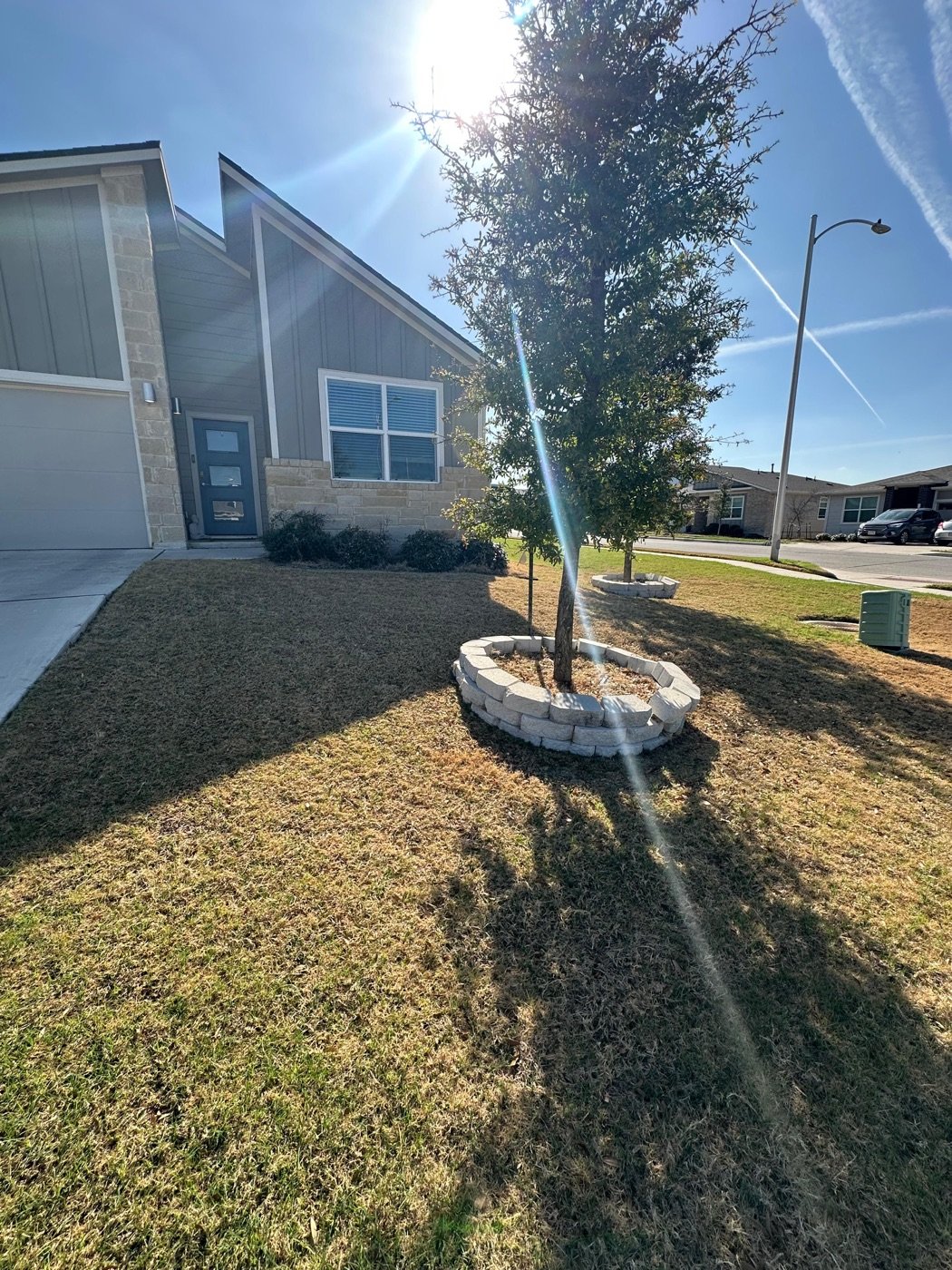 Landscaped front yard garden design